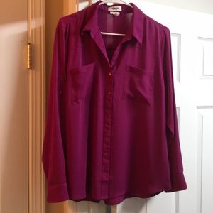 Express portofino magenta blouse L